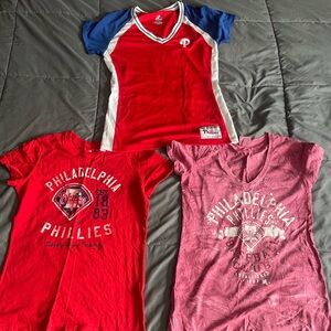 3 large Phillies shirts women